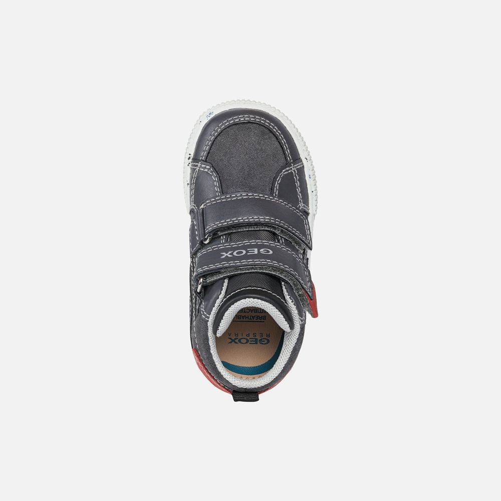 Geox Bebek Spor Ayakkabı Koyu Gri/Kırmızı - Kilwi Boy - WFB-734081